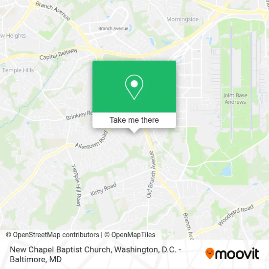 New Chapel Baptist Church map