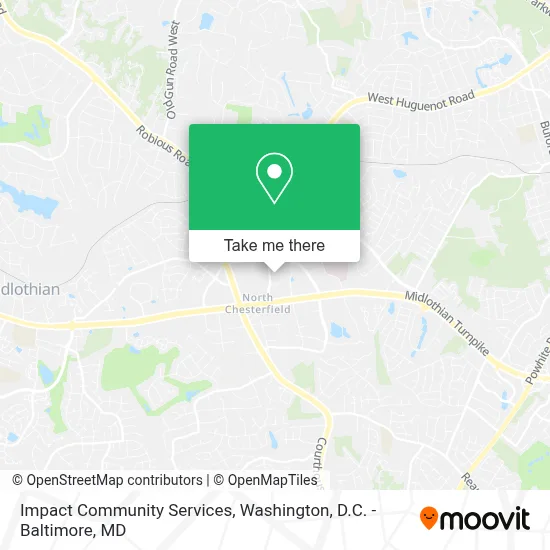 Impact Community Services map