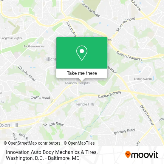 Innovation Auto Body Mechanics & Tires map