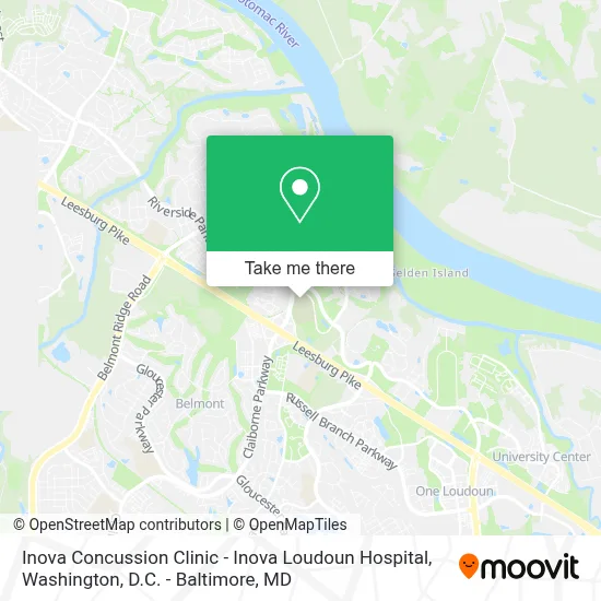 Inova Concussion Clinic - Inova Loudoun Hospital map