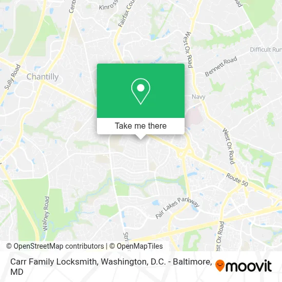 Carr Family Locksmith map