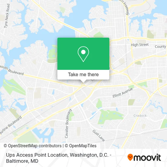 Ups Access Point Location map