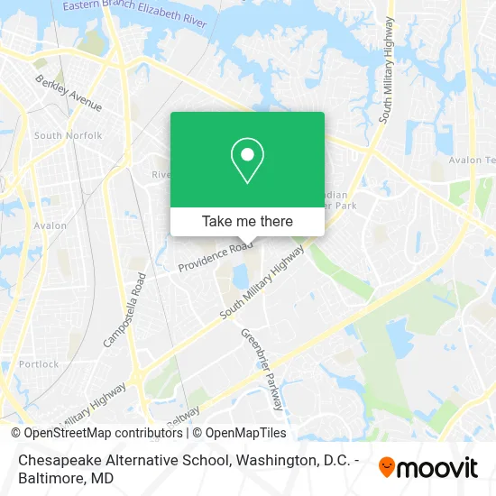 Chesapeake Alternative School map