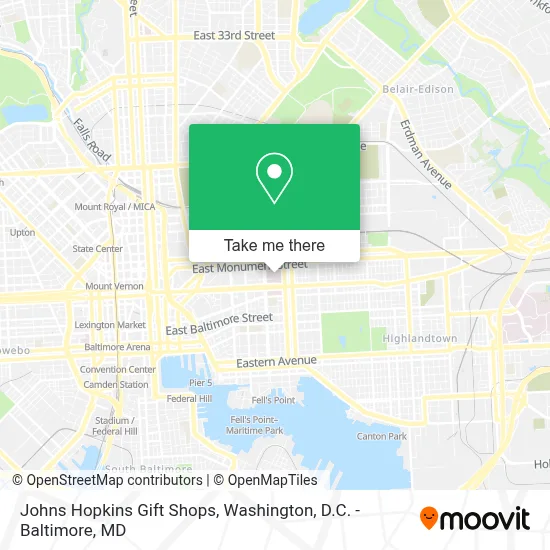 Johns Hopkins Gift Shops map