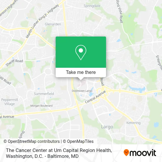 The Cancer Center at Um Capital Region Health map