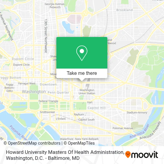 Howard University Masters Of Health Administration map