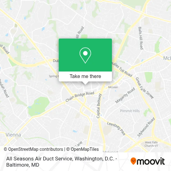 All Seasons Air Duct Service map