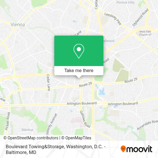 Boulevard Towing&Storage map