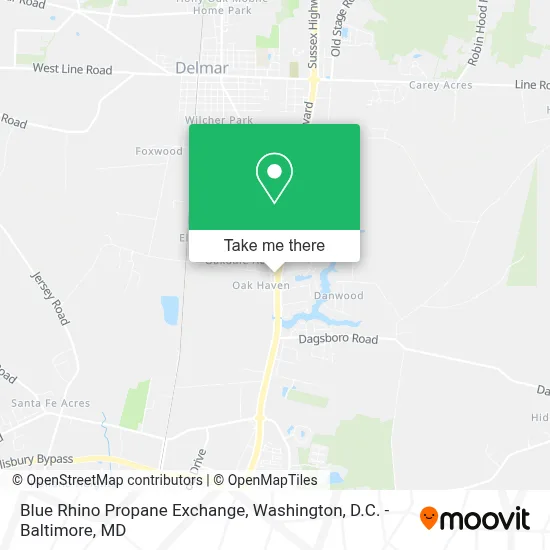 Blue Rhino Propane Exchange map