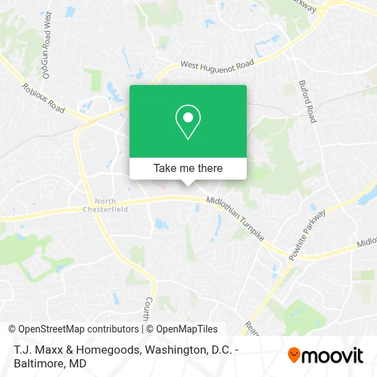 T.J. Maxx & Homegoods map