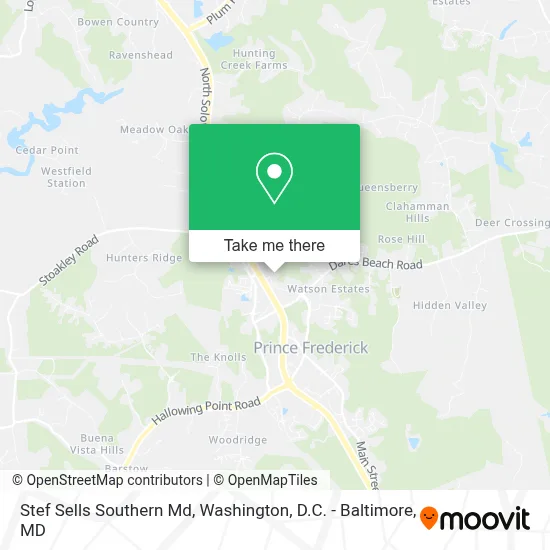 Stef Sells Southern Md map