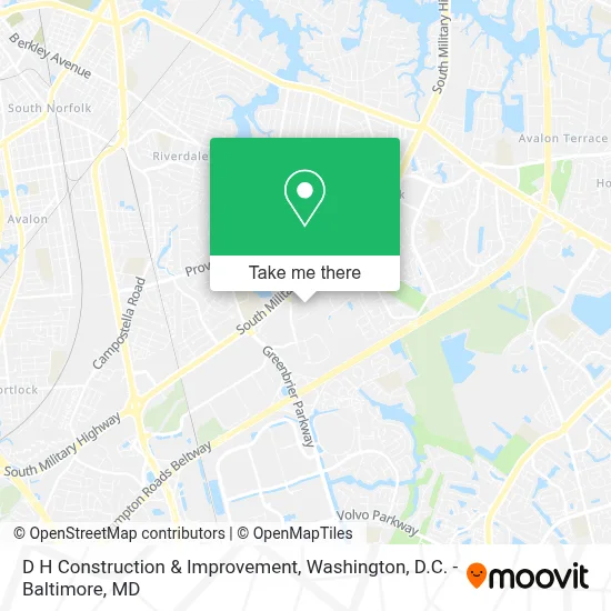 D H Construction & Improvement map