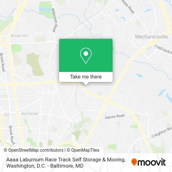 Aaaa Laburnum Race Track Self Storage & Moving map