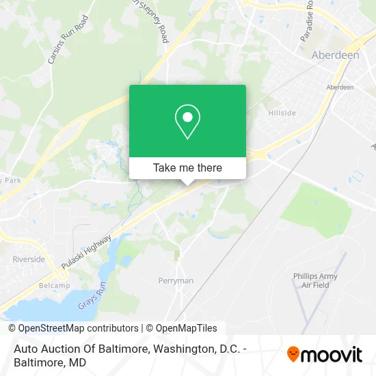 Auto Auction Of Baltimore map