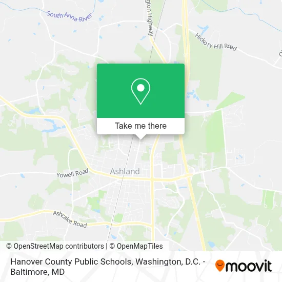 Hanover County Public Schools map