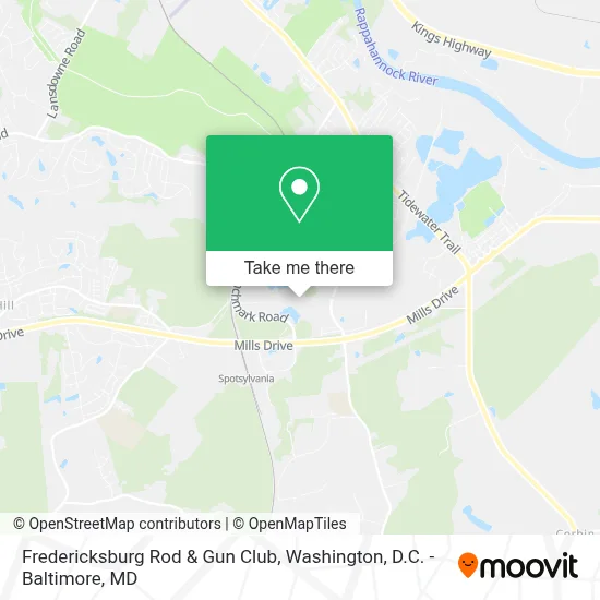 Fredericksburg Rod & Gun Club map