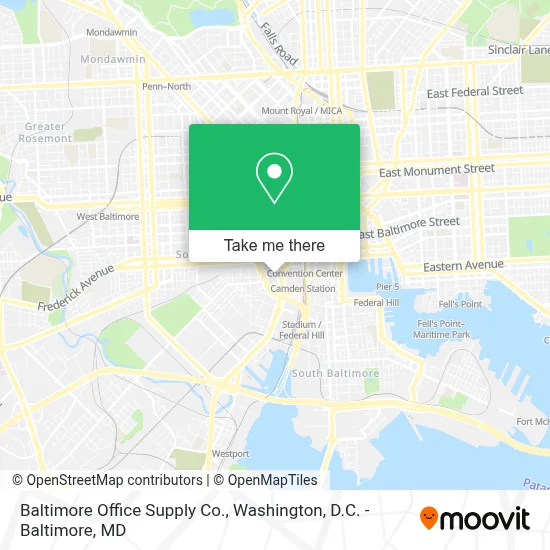 Baltimore Office Supply Co. map