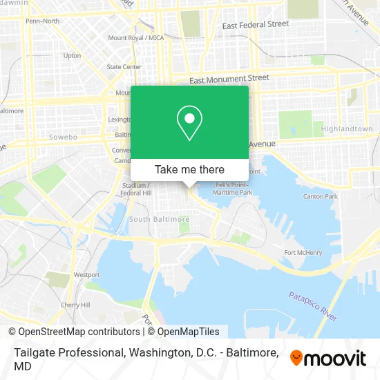 Tailgate Professional map