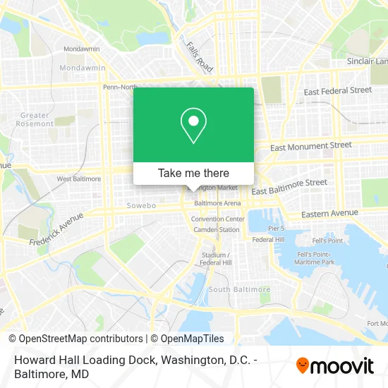Howard Hall Loading Dock map