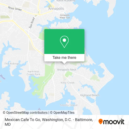 Mexican Cafe To Go map