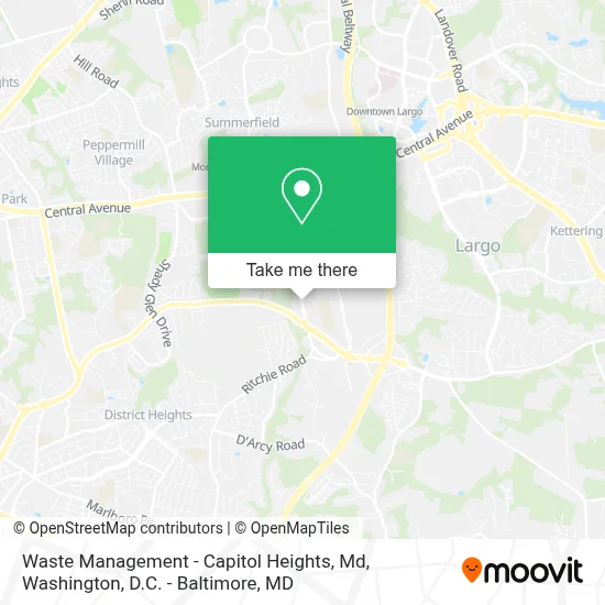 Waste Management - Capitol Heights, Md map