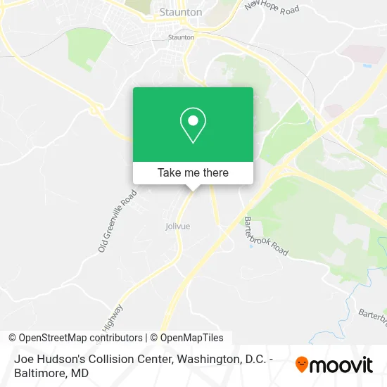 Joe Hudson's Collision Center map