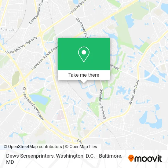 Dews Screenprinters map