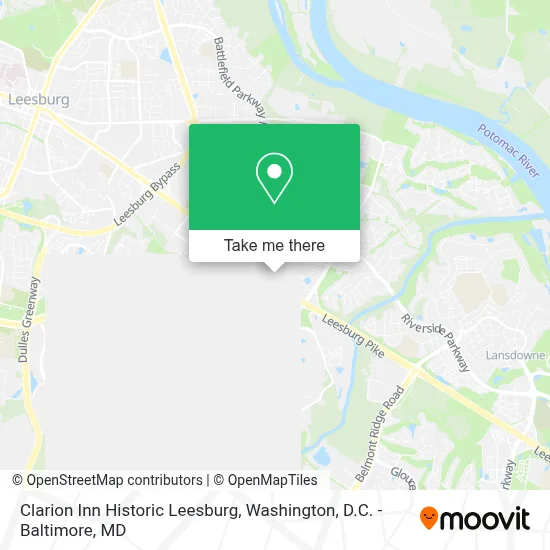 Clarion Inn Historic Leesburg map