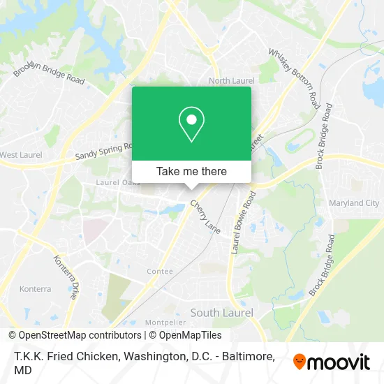 T.K.K. Fried Chicken map