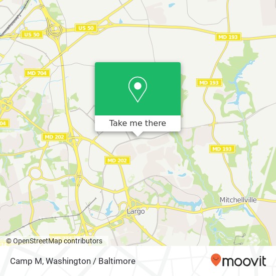 Mapa de Camp M, 10450 Lottsford Rd