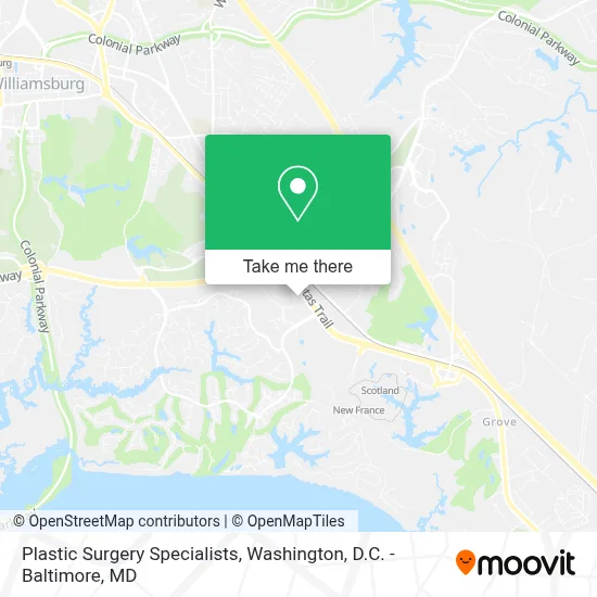 Plastic Surgery Specialists map