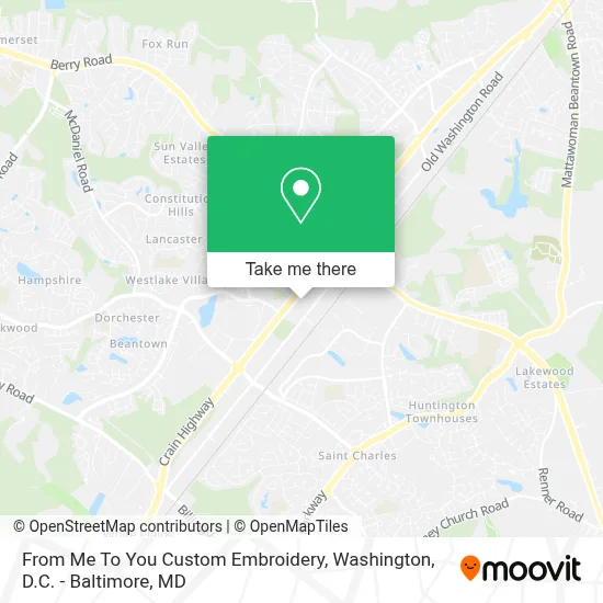 From Me To You Custom Embroidery map