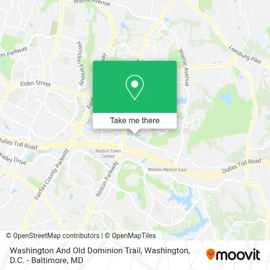 Washington And Old Dominion Trail map