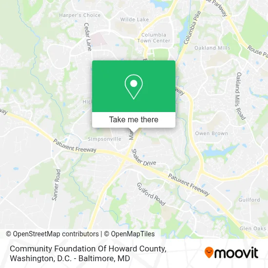 Community Foundation Of Howard County map