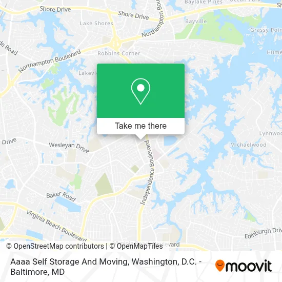 Aaaa Self Storage And Moving map