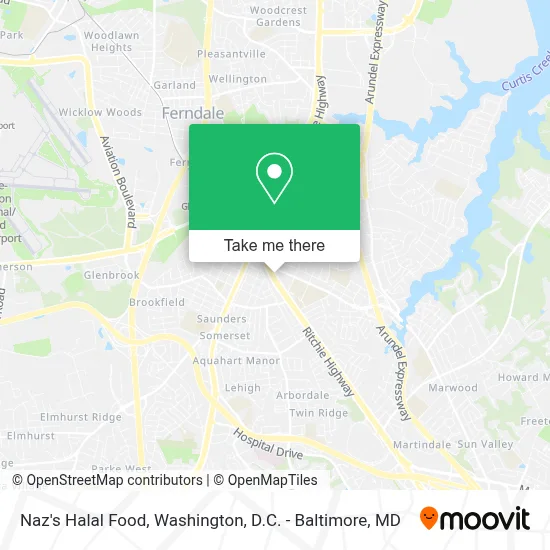 Naz's Halal Food map