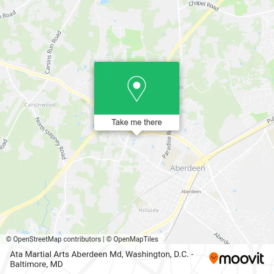 Ata Martial Arts Aberdeen Md map