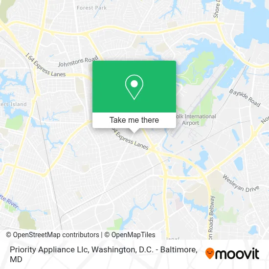 Priority Appliance Llc map