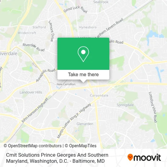 Cmit Solutions Prince Georges And Southern Maryland map