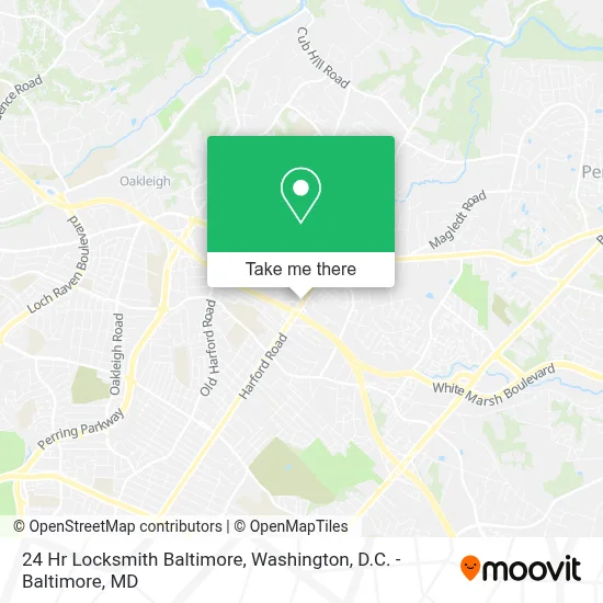 24 Hr Locksmith Baltimore map