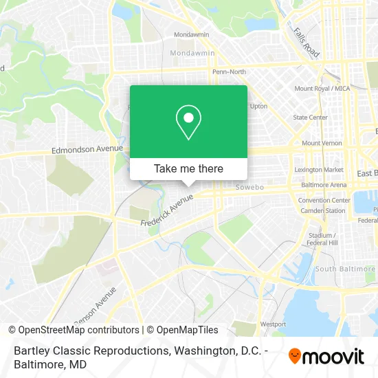 Bartley Classic Reproductions map