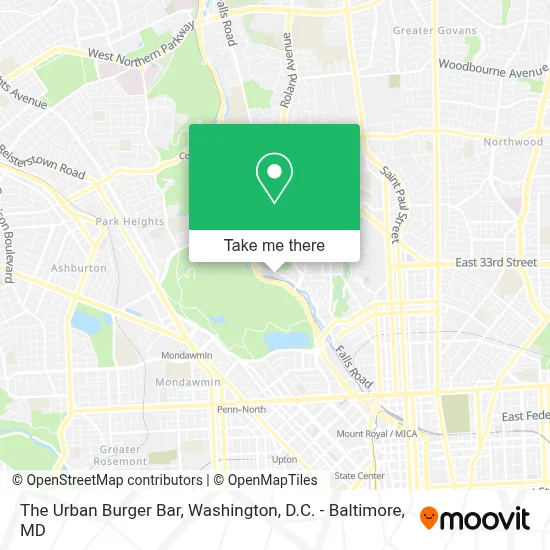 The Urban Burger Bar map