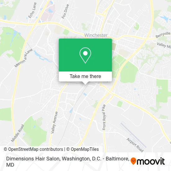 Dimensions Hair Salon map