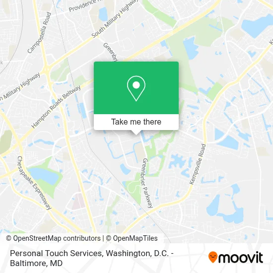 Personal Touch Services map