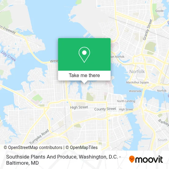 Southside Plants And Produce map