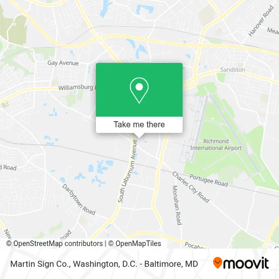 Martin Sign Co. map