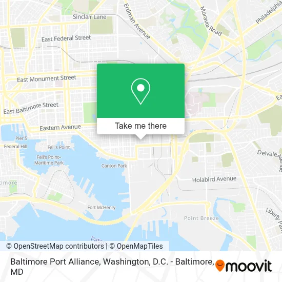 Baltimore Port Alliance map