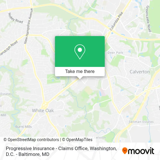Progressive Insurance - Claims Office map