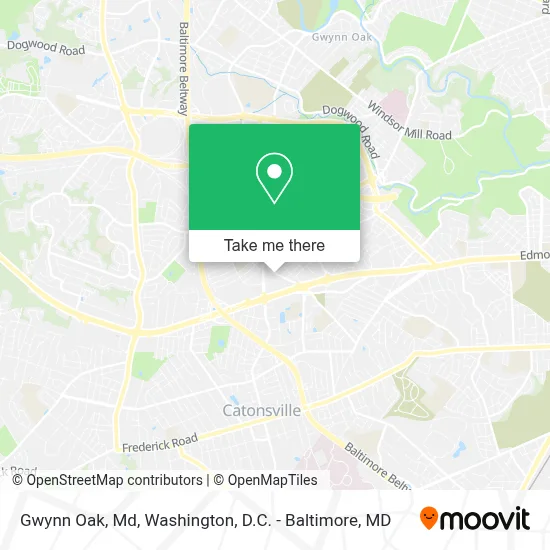 Gwynn Oak, Md map