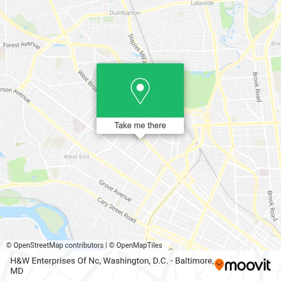 H&W Enterprises Of Nc map